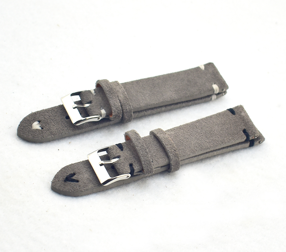 Suede Strap Watch - Watchbands Retro Genuine Leather Men Women