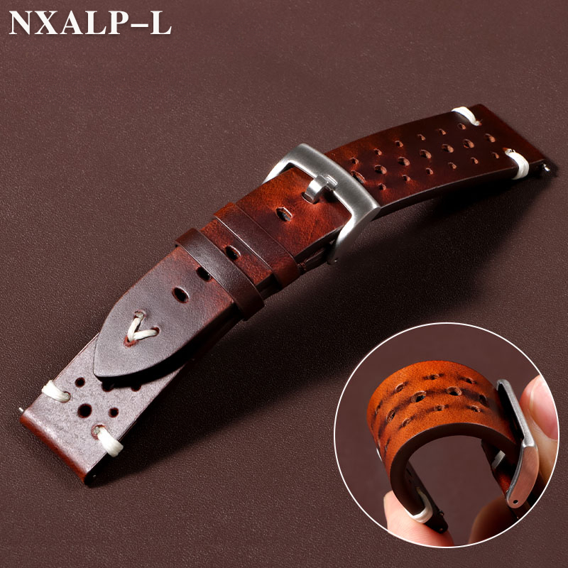 Nato Strap Nylon - Retro Oil Wax Discoloration Leather Watch