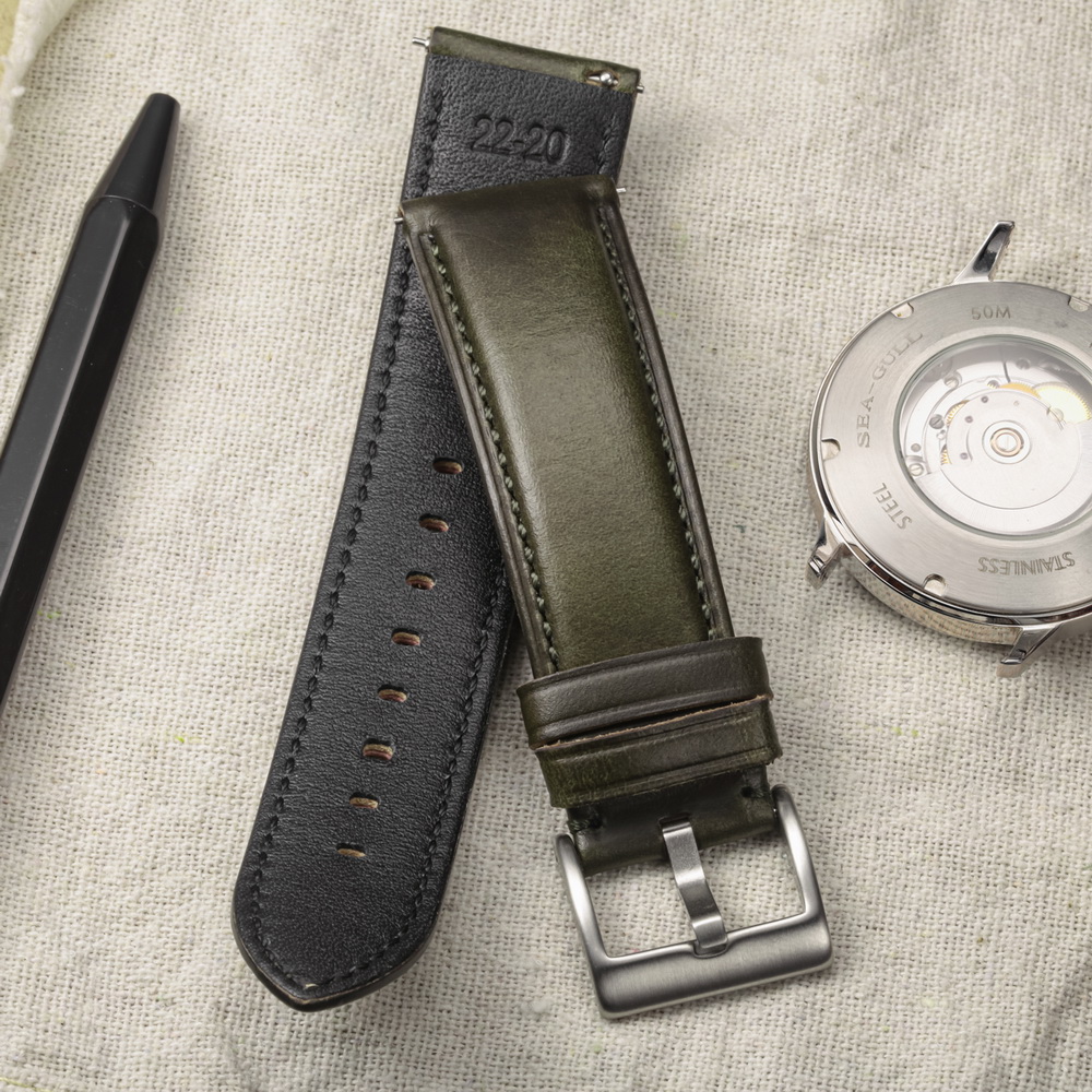 Leather Strap Quick Release - Hemsut Horween Leather Watch Bands Quick