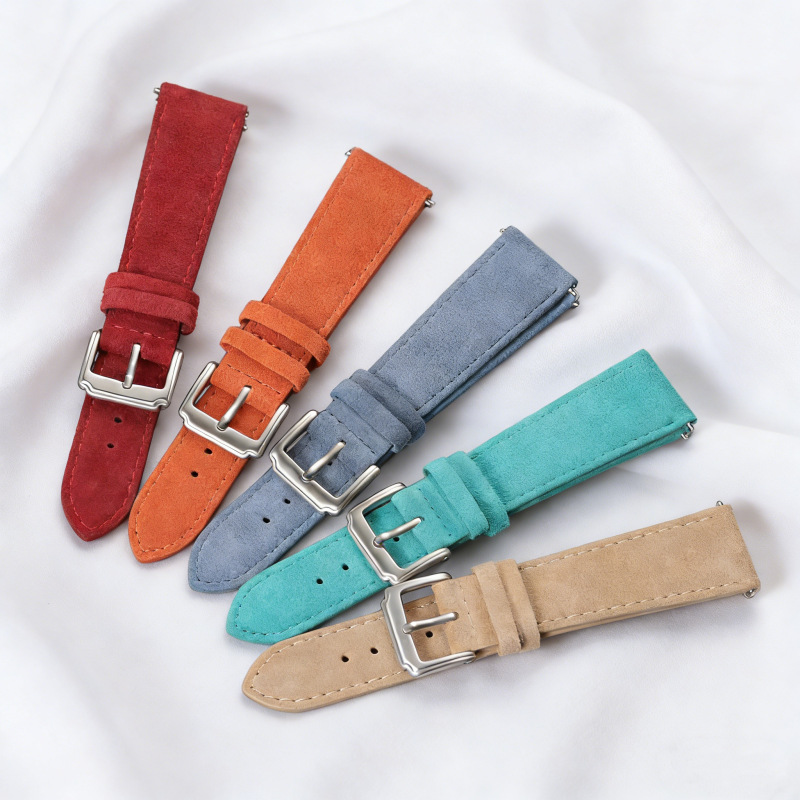 Suede Strap Watch - Quick Release Suede Leather Watch Strap