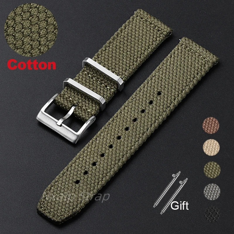 Nato Strap Nylon - 20mm 22mm Nylon Cotton Watch Strap