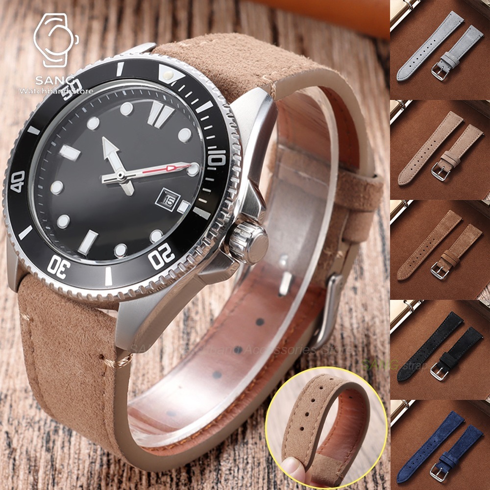 Suede Strap Watch - 20mm 22mm Universal Men Women Vintage