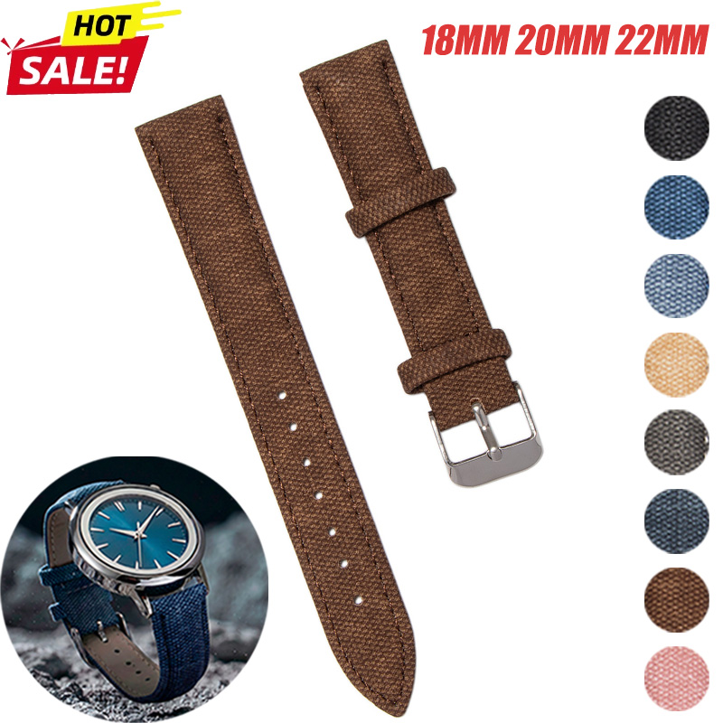 Canvas Strap Watch - 18mm 20mm 22mm Nylon Leather Watch