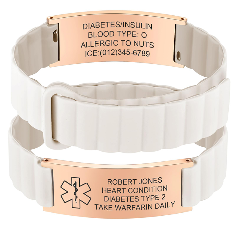 Custom Medical ID Bracelet for - огляд і ціна Silicone Band Women
