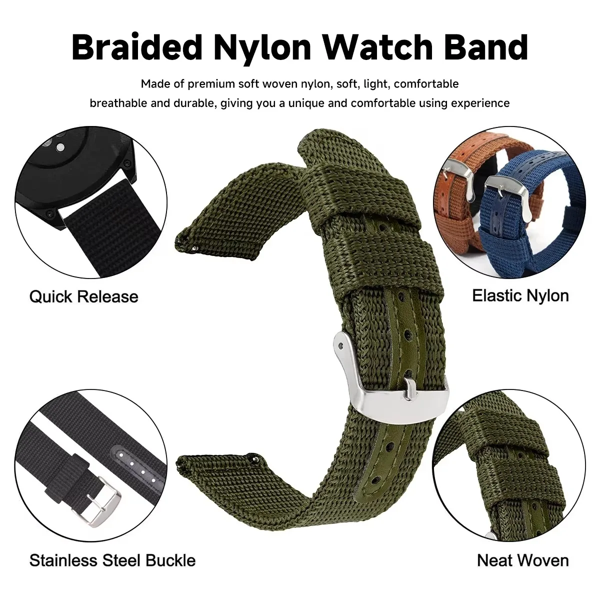 High Quality Nylon Canvas Watc - огляд і ціна Canvas Strap Watch