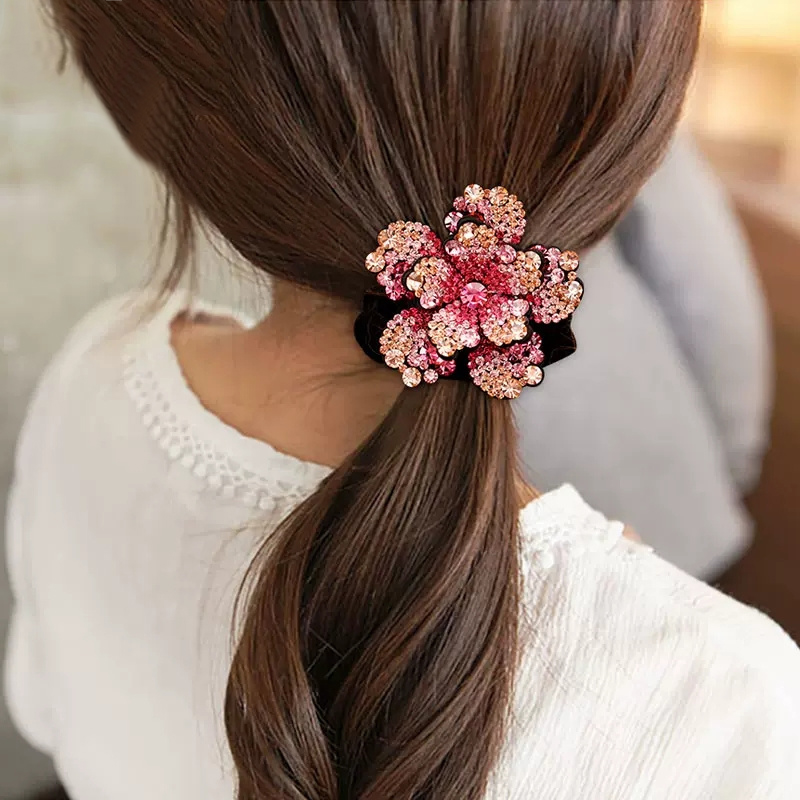 Women Rhinestone Scrunchies Ve - огляд і ціна Silicone Band Women