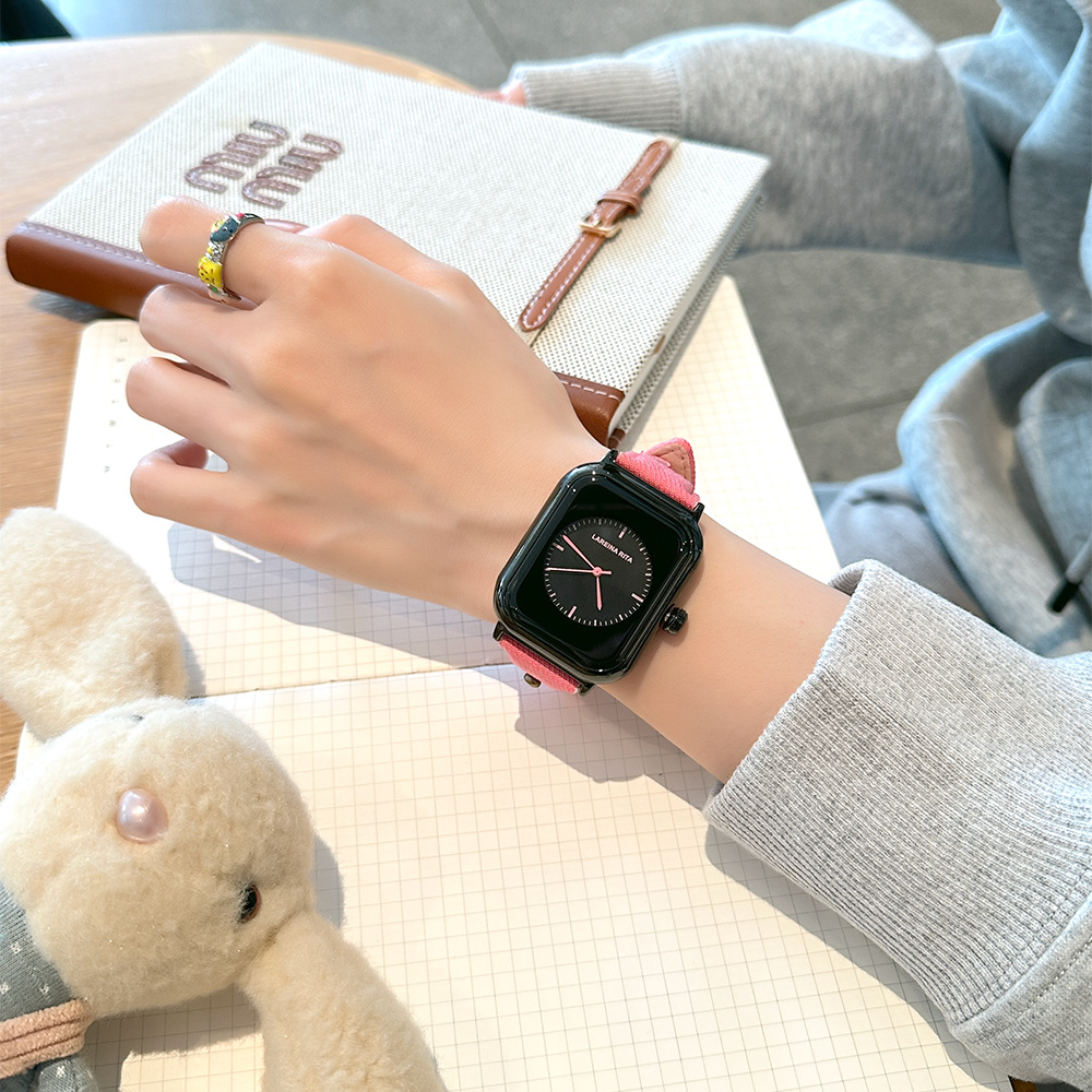 New Stylish Square Watch With  - огляд і ціна Canvas Strap Watch
