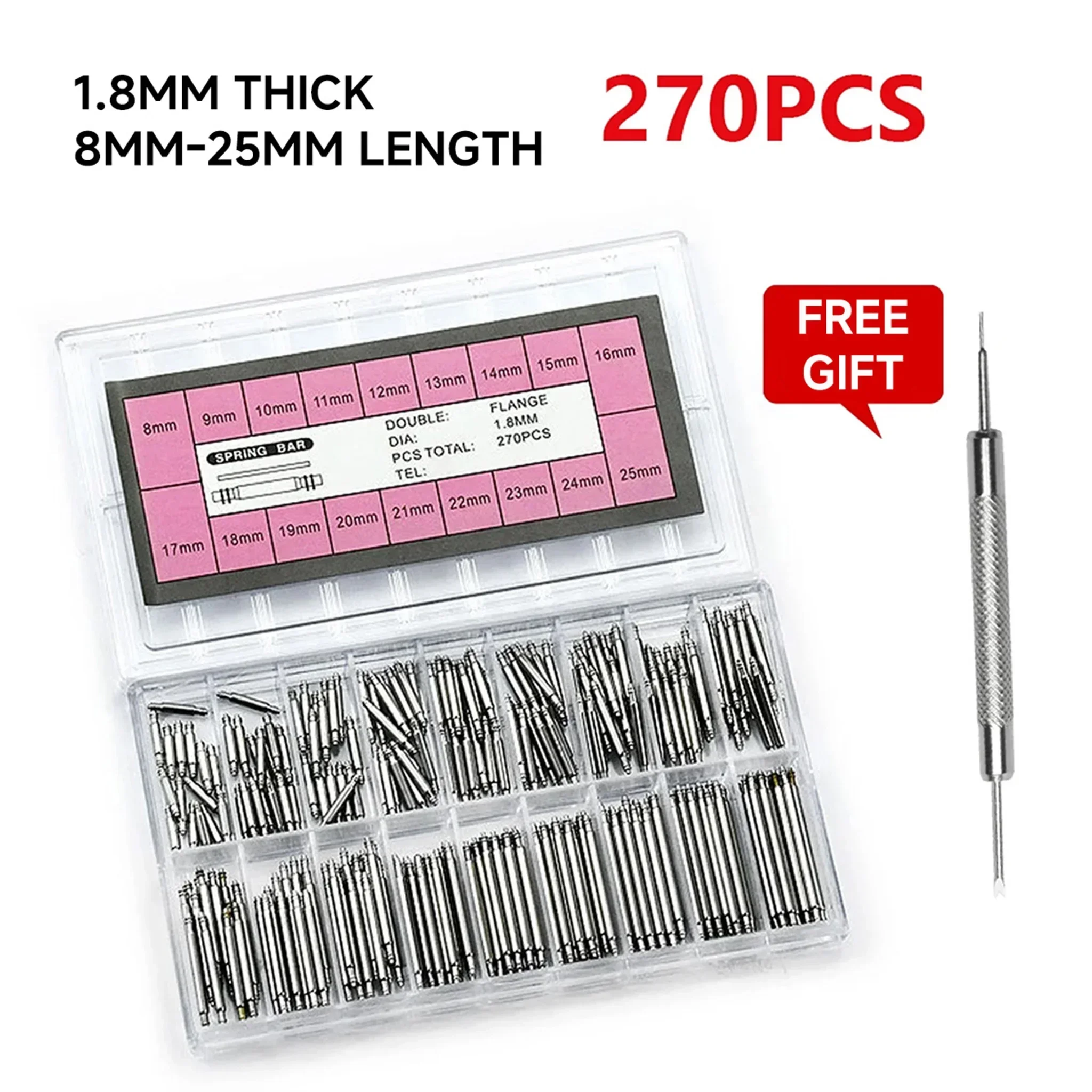 270pcs/set Strainless Steel Sp - огляд і ціна Spring Bar Tool Set