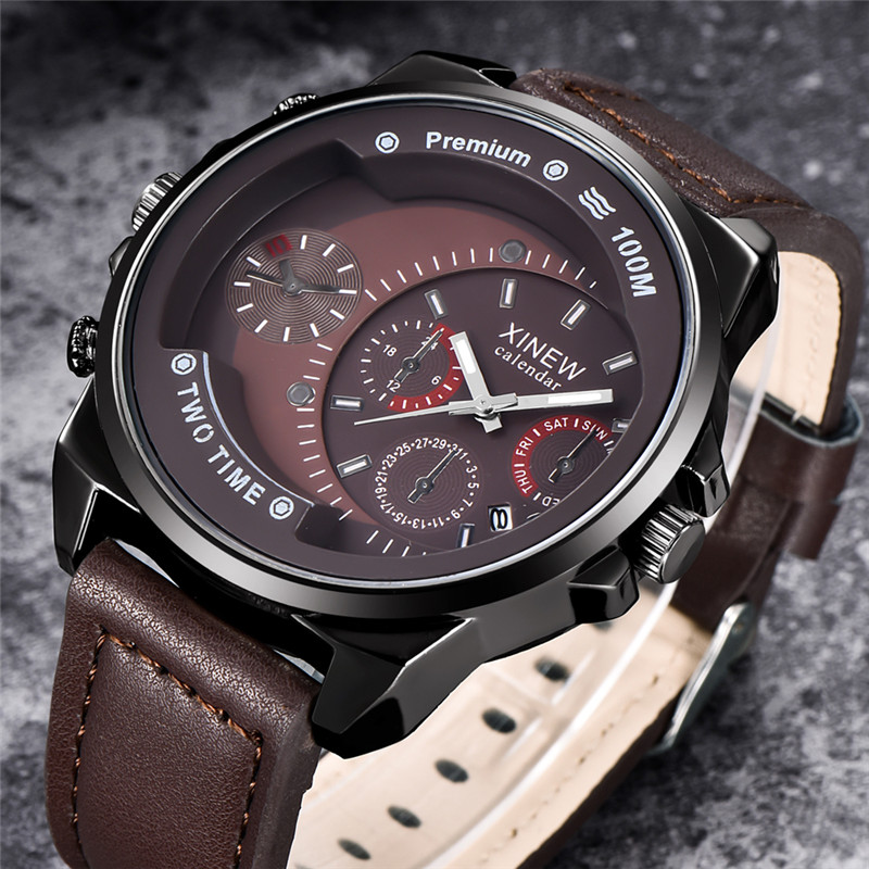 Original XINEW Brand Men Watch - огляд і ціна Leather Watch Band Men