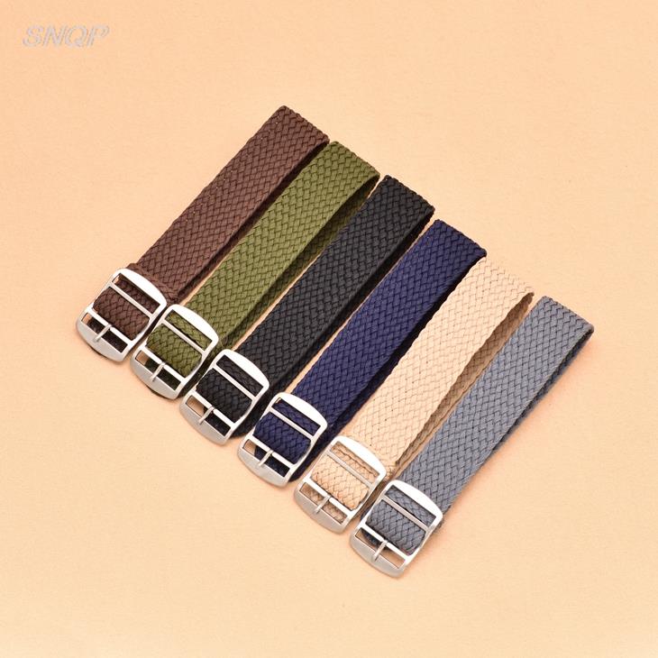 20mm 22mm Black Navy solid col - огляд і ціна Perlon Strap Woven