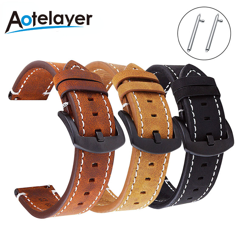 18 19 20 21 22 24 mm Quick Rel - огляд і ціна Leather Strap Quick Release
