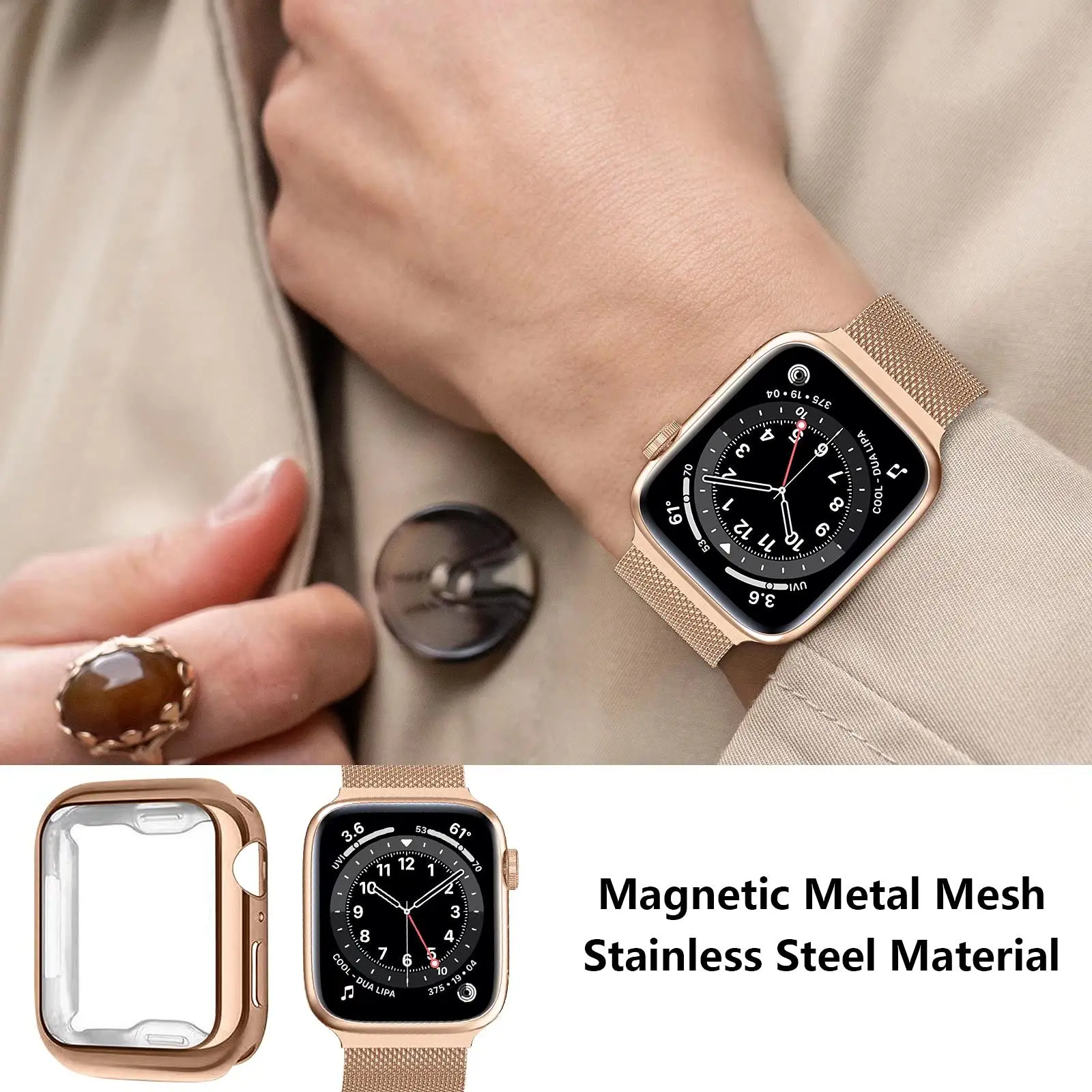 Milanese Loop+Case For Apple W - огляд і ціна Milanese Loop Magnetic