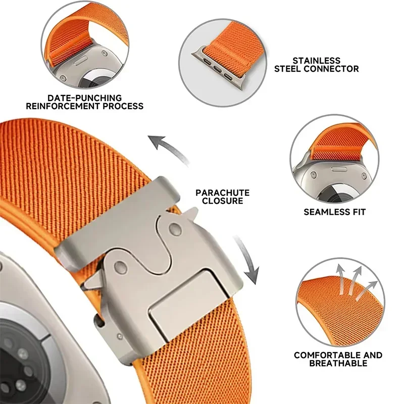 Nylon Strap for Apple Watch ba - огляд і ціна Parachute Strap Elastic