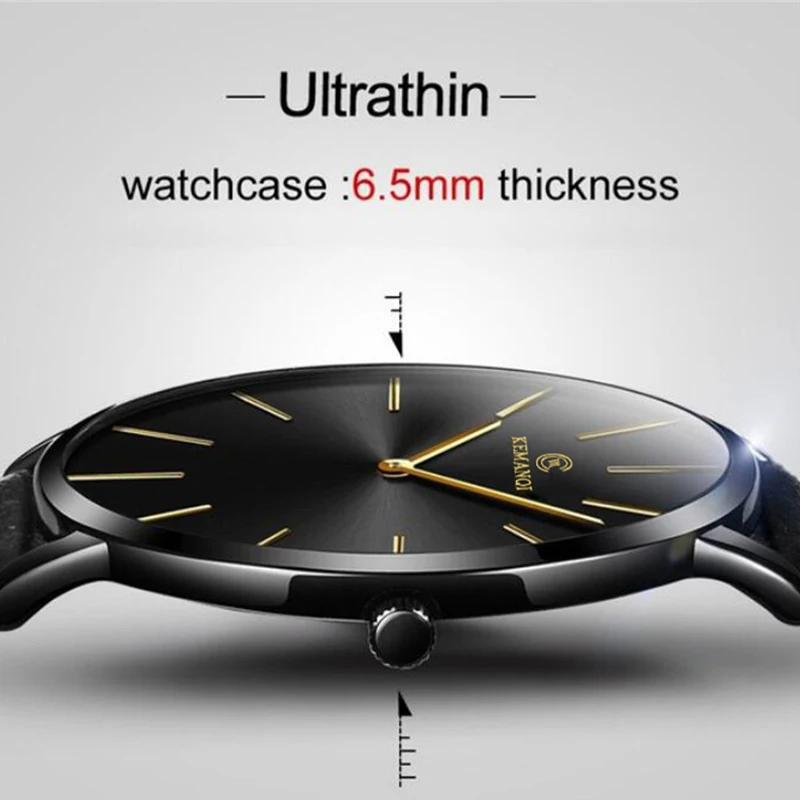 Fashion Ultra Thin Men's Quart - огляд і ціна Leather Watch Band Men