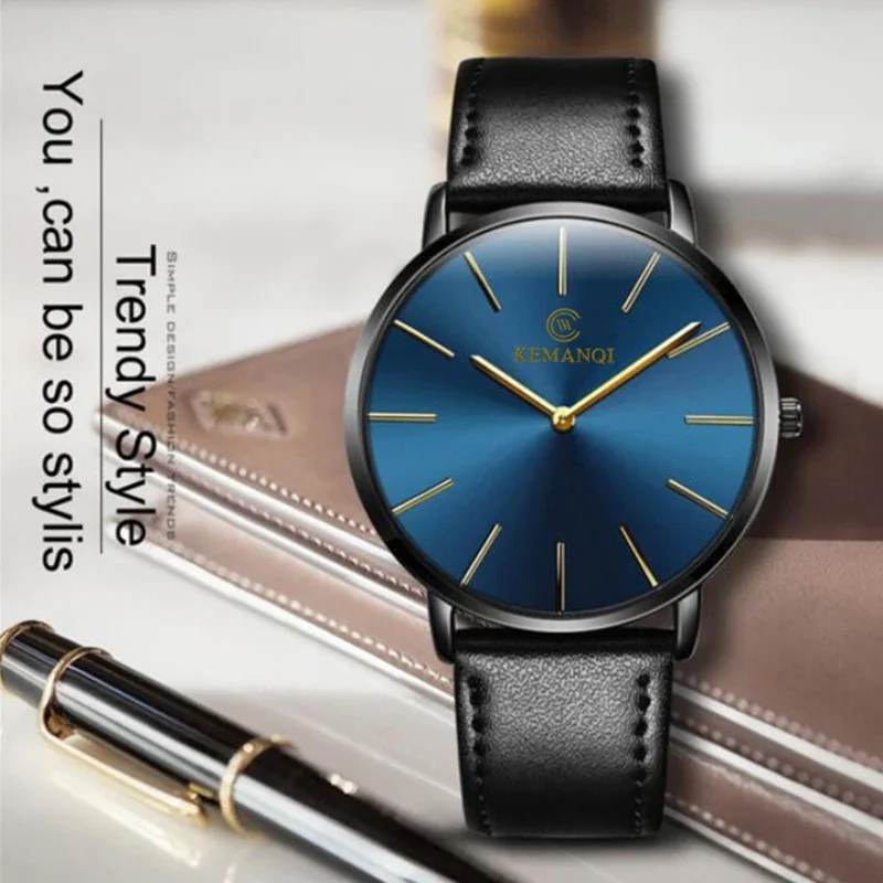 Fashion Ultra Thin Men's Quart - огляд і ціна Leather Watch Band Men