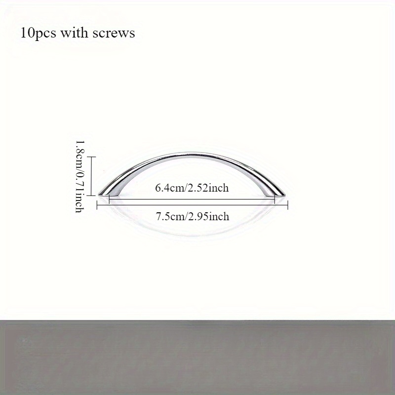 10pcs Zinc Alloy Curved Handle - огляд і ціна Curved Spring Bar
