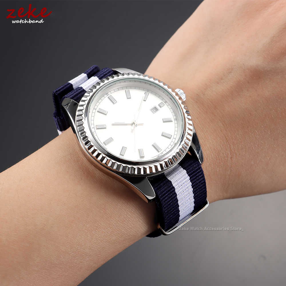16mm 18mm 20mm Nylon Ribbed Wa - огляд і ціна Suede Strap Watch