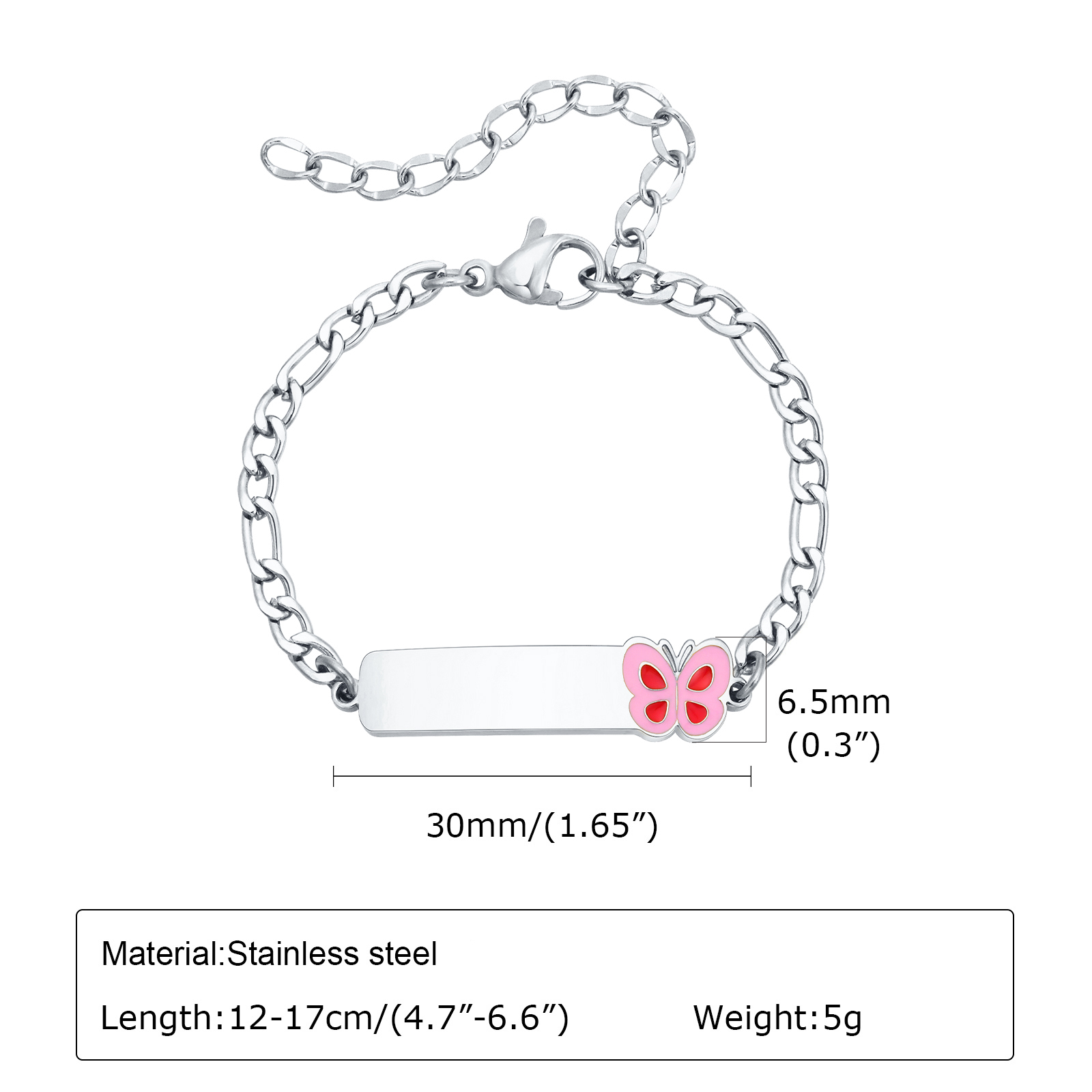 Vnox Personalized Baptism Gift - огляд і ціна Butterfly Clasp Deployant