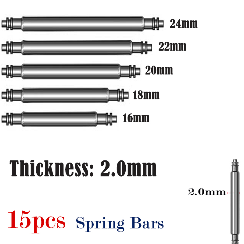 15pcs Watch Band Pin 2.0mm Dia - огляд і ціна Spring Bar Tool Set