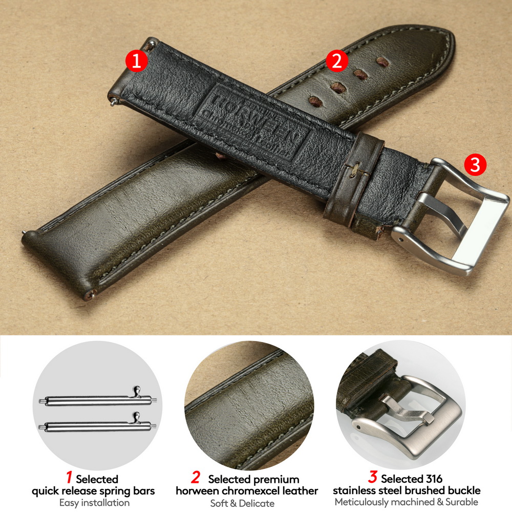 Hemsut Horween Leather Watch B - огляд і ціна Leather Strap Quick Release