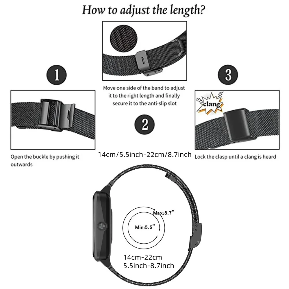 Metal Bands for Honor Watch 4  - огляд і ціна Mesh Strap Metal