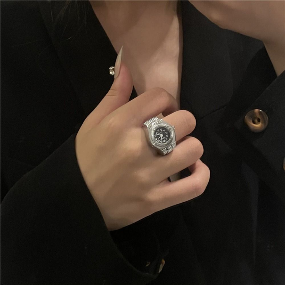 Punk Mini Finger Watch Rings A - огляд і ціна Canvas Strap Watch
