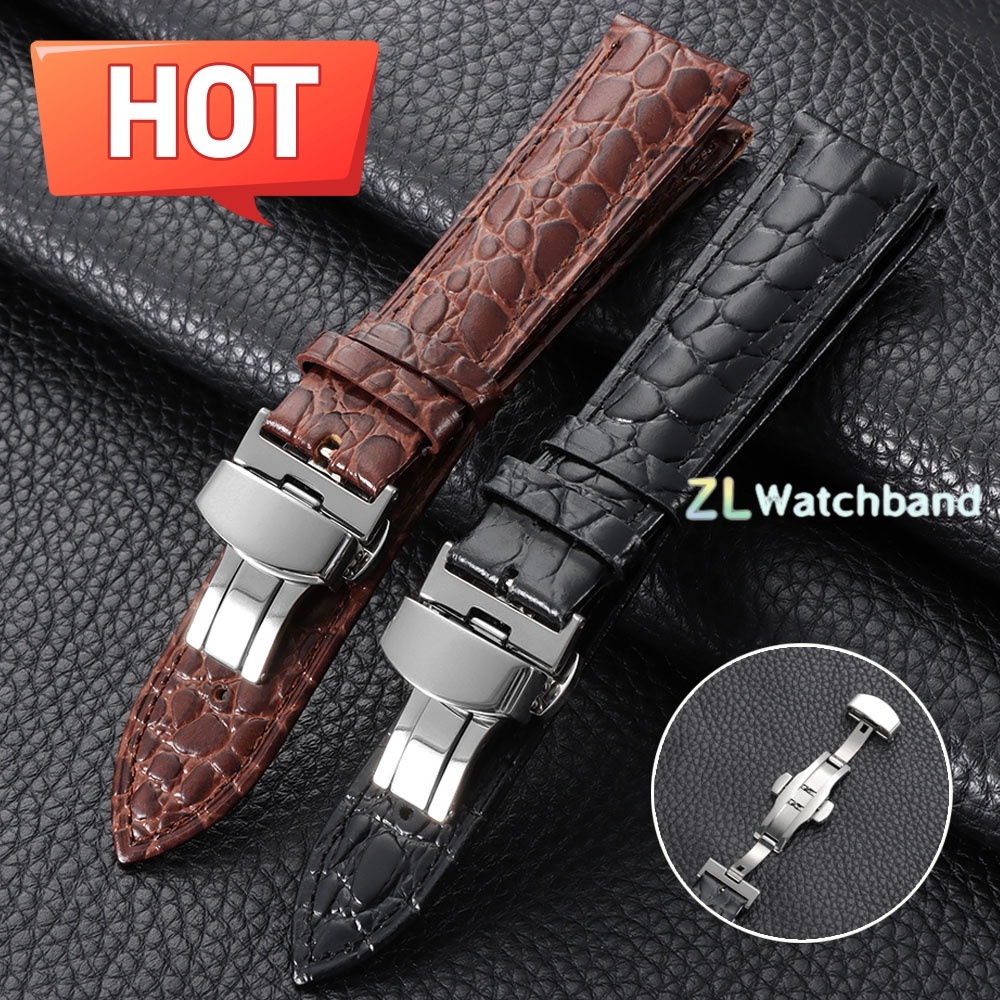 Crocodile Pattern Design Leath - огляд і ціна Butterfly Clasp Deployant