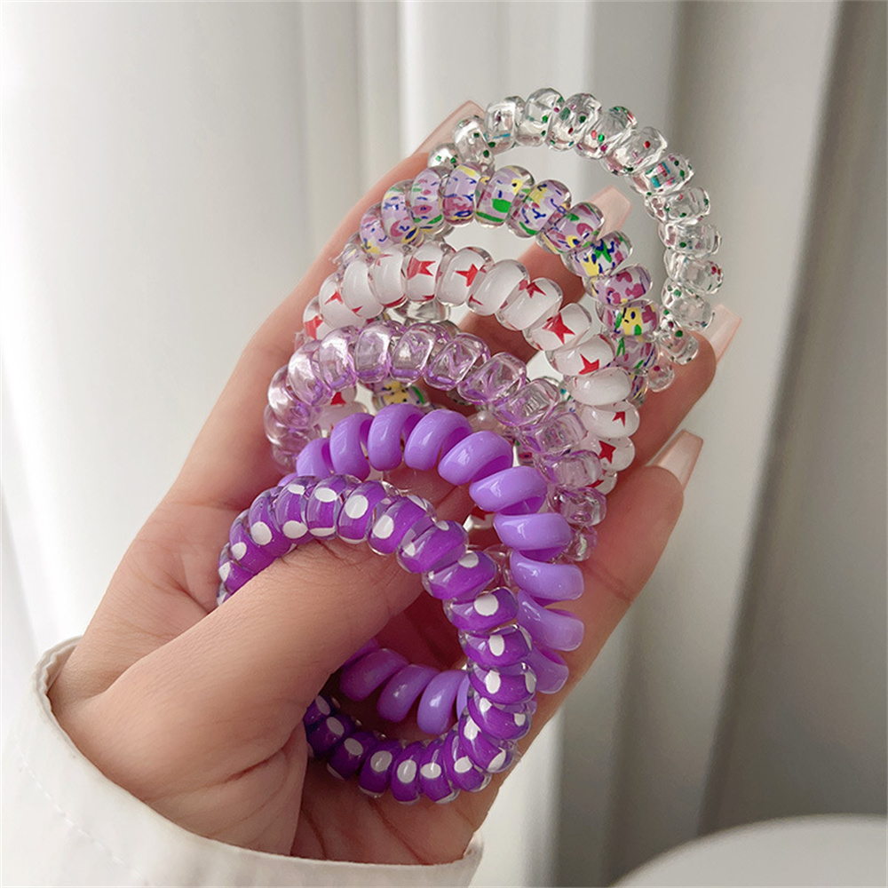 6pcs Sweet Cute Colorful Spira - огляд і ціна Silicone Band Women