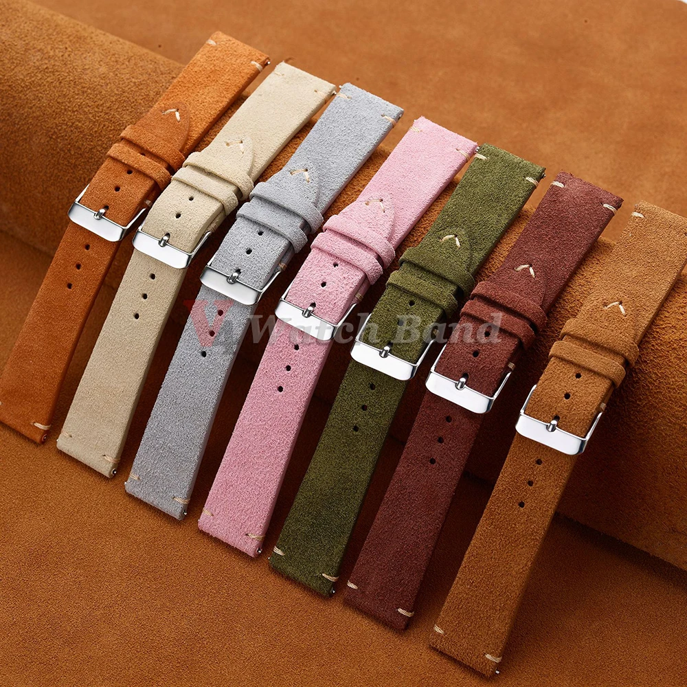14mm 16mm 18mm Wristband Quick - огляд і ціна Suede Strap Watch