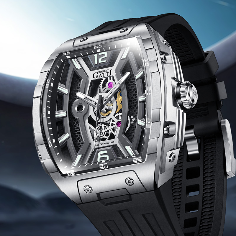BONEST GATTI Germany Automatic - огляд і ціна Rubber Strap Diver