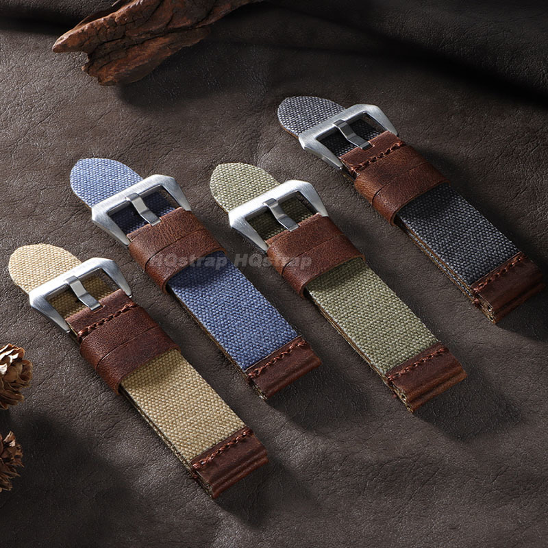20mm 22mm 24mm Nylon Leather S - огляд і ціна Leather Strap Quick Release