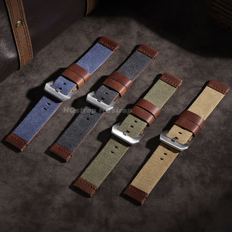 20mm 22mm 24mm Nylon Leather S - огляд і ціна Leather Strap Quick Release