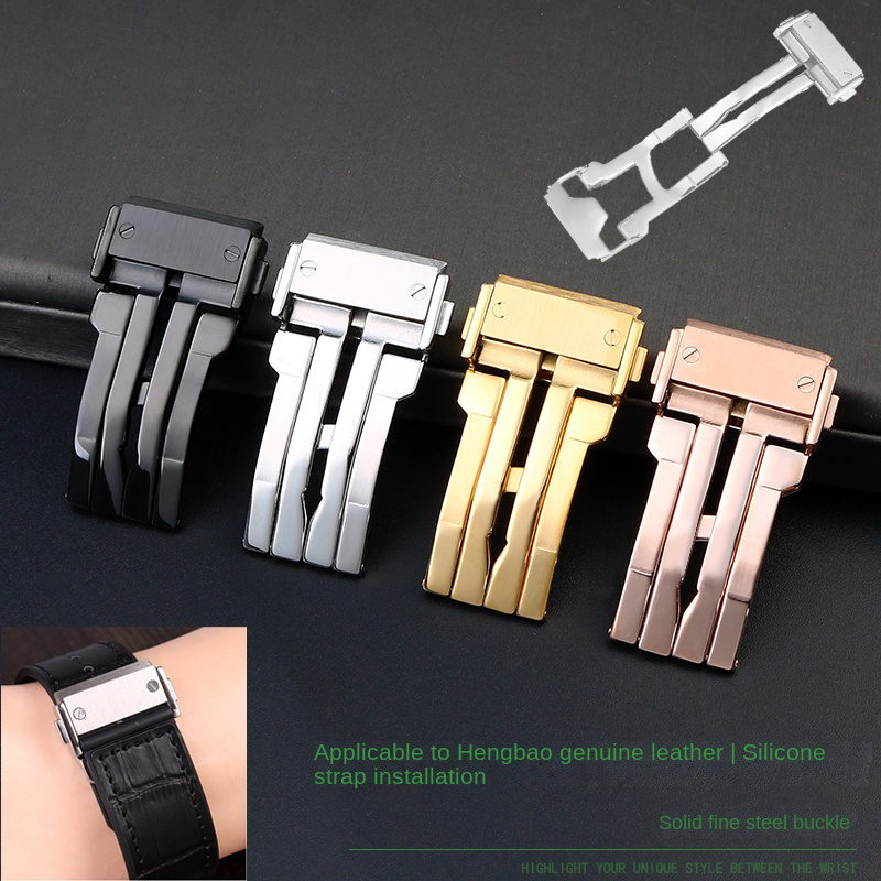 18 22mm Solid Stainless Steel  - огляд і ціна Leather Watch Band Men