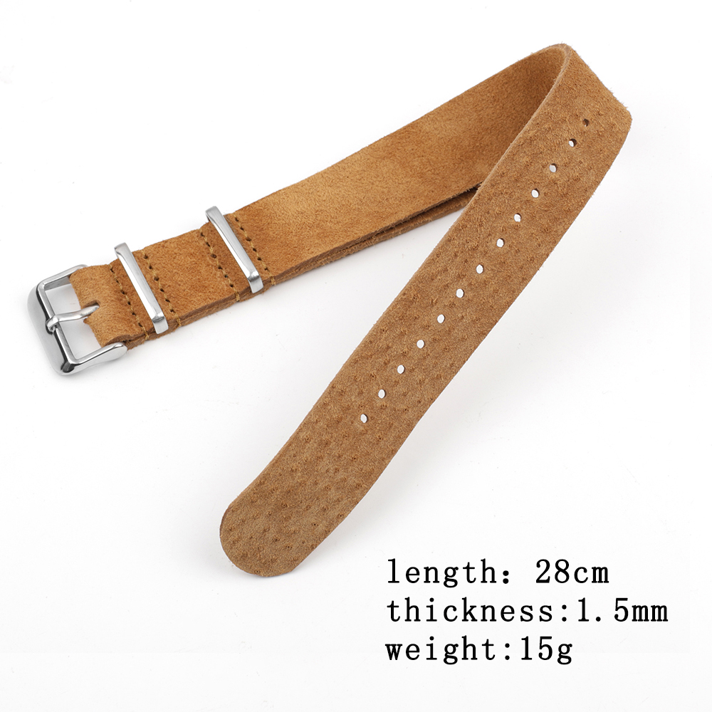Soft Retro Suede Genuine Leath - огляд і ціна Nato Strap Nylon