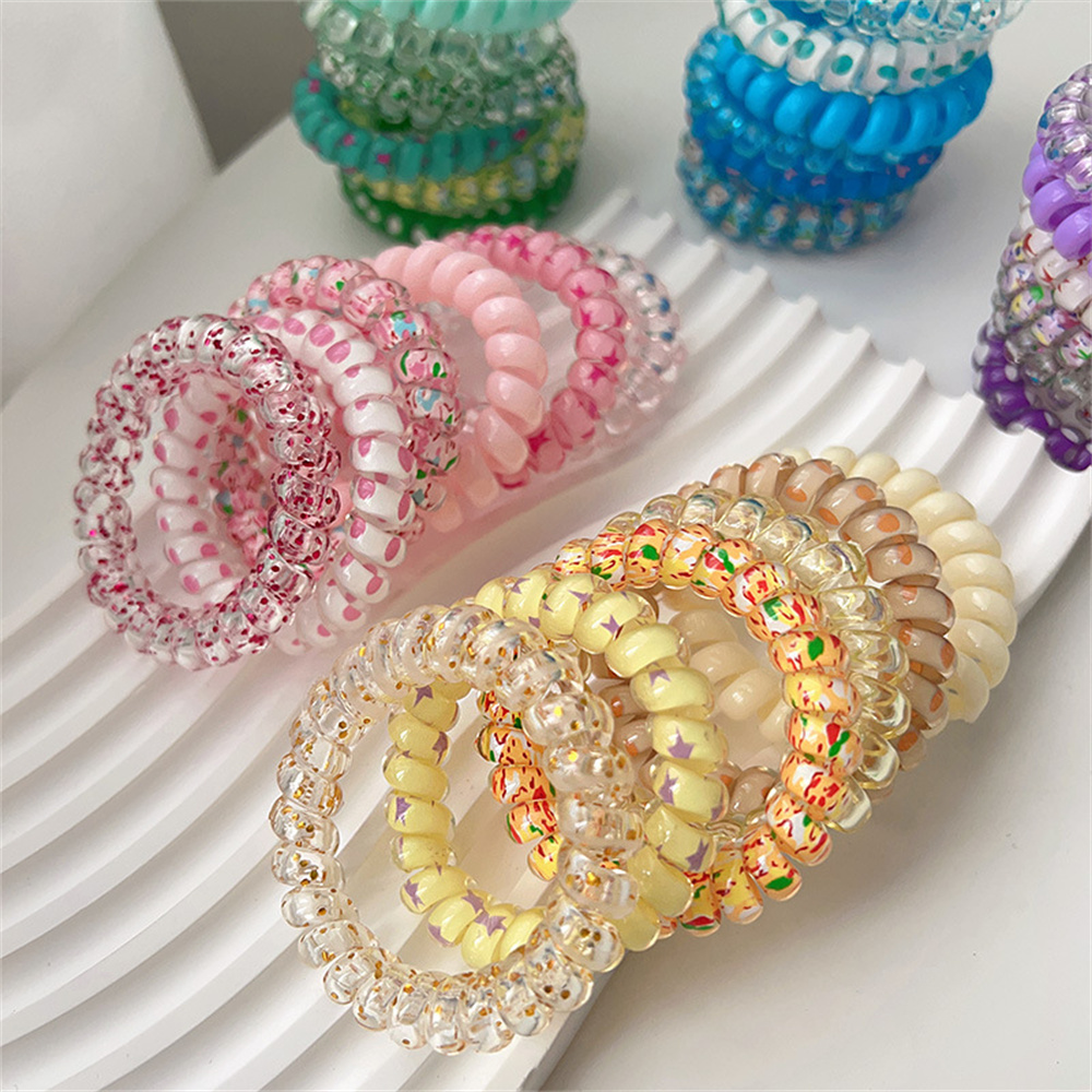 6pcs Sweet Cute Colorful Spira - огляд і ціна Silicone Band Women