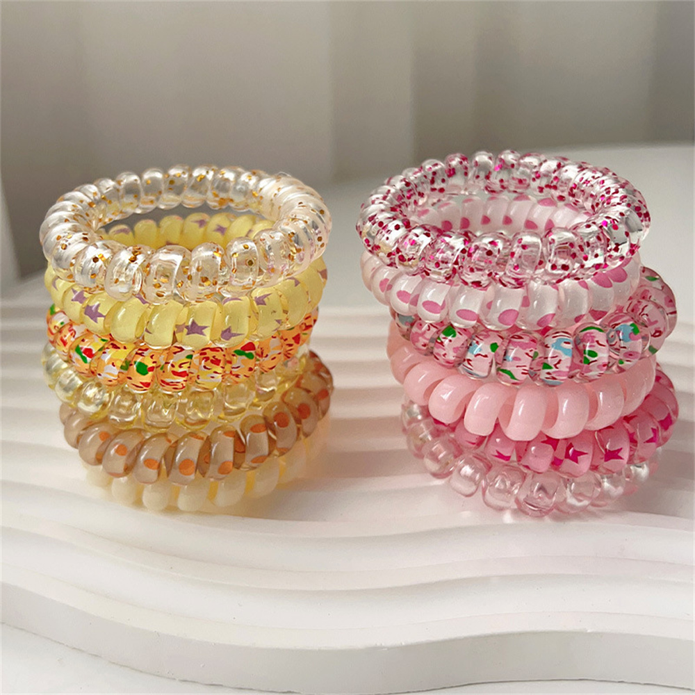 6pcs Sweet Cute Colorful Spira - огляд і ціна Silicone Band Women