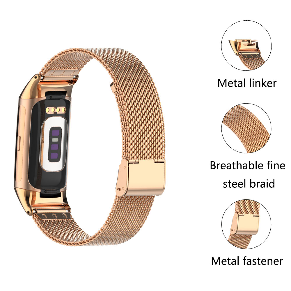 Suitable for Fitbit Charge 5/6 - огляд і ціна Mesh Strap Metal