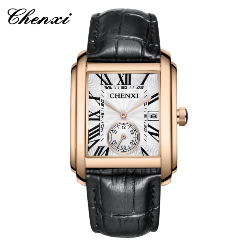 CHENXI 8216 Fashion Classic Sq - огляд і ціна Leather Watch Band Men