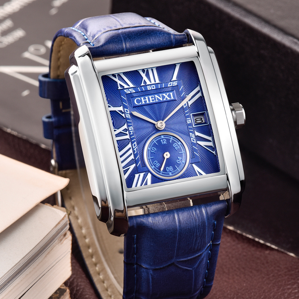 CHENXI 8216 Fashion Classic Sq - огляд і ціна Leather Watch Band Men