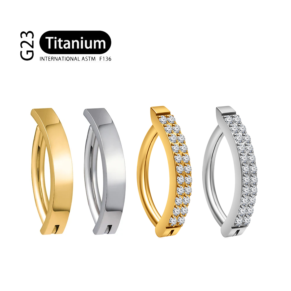 G23 Titanium Piercing 14G Doub - огляд і ціна Curved Spring Bar