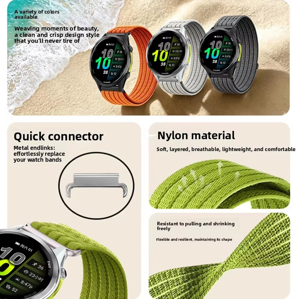 20mm 22mm Nylon Loop band For  - огляд і ціна Sport Loop Velcro