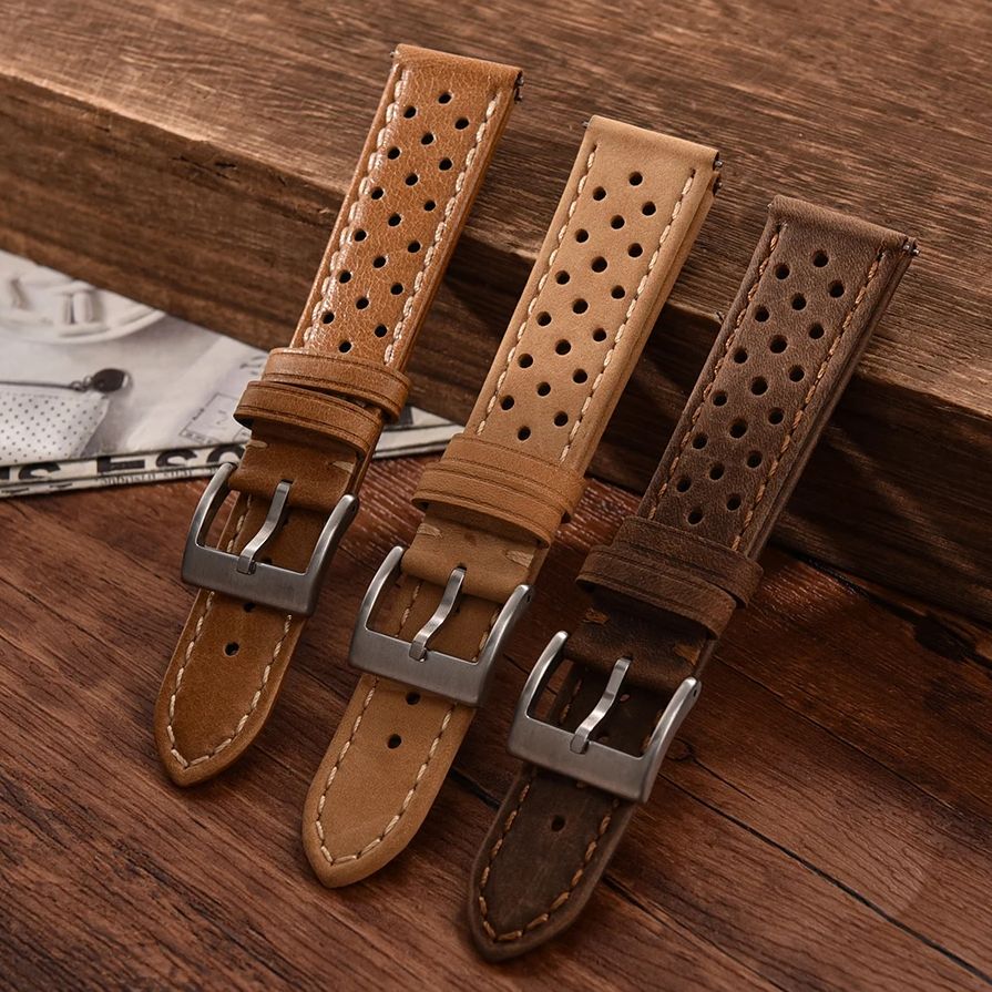 Breathable Leather Watch Strap - огляд і ціна Leather Strap Quick Release