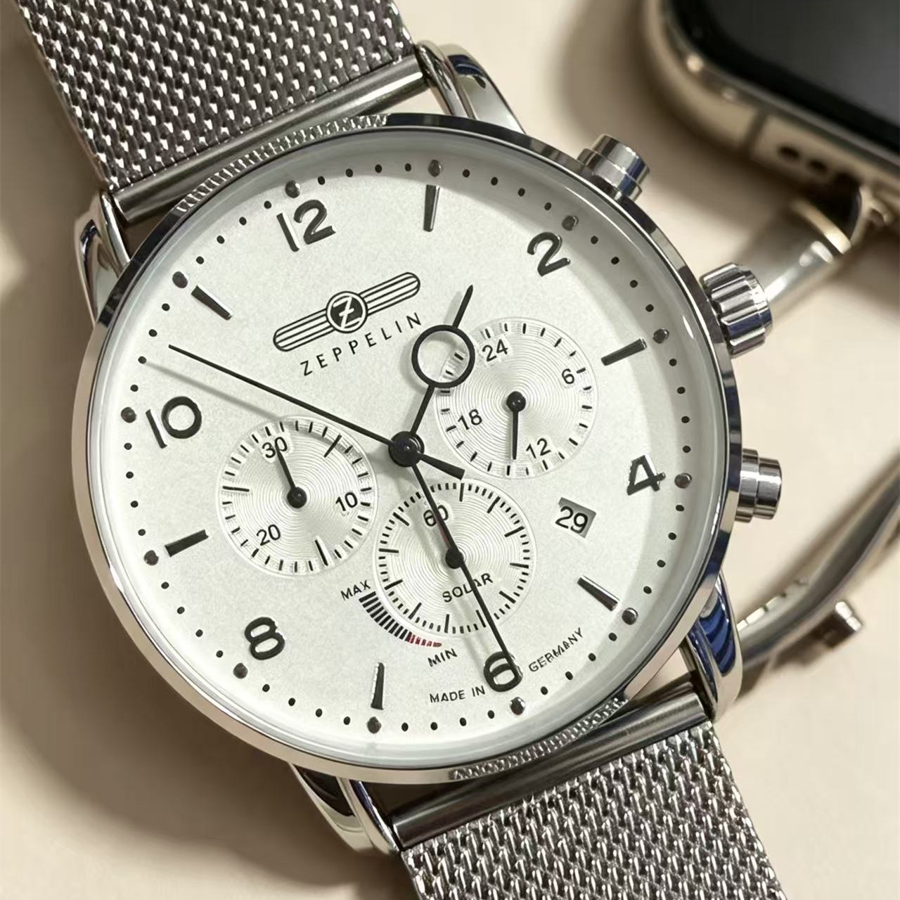 Zeppelin Airship Automatic Dat - огляд і ціна Leather Watch Band Men