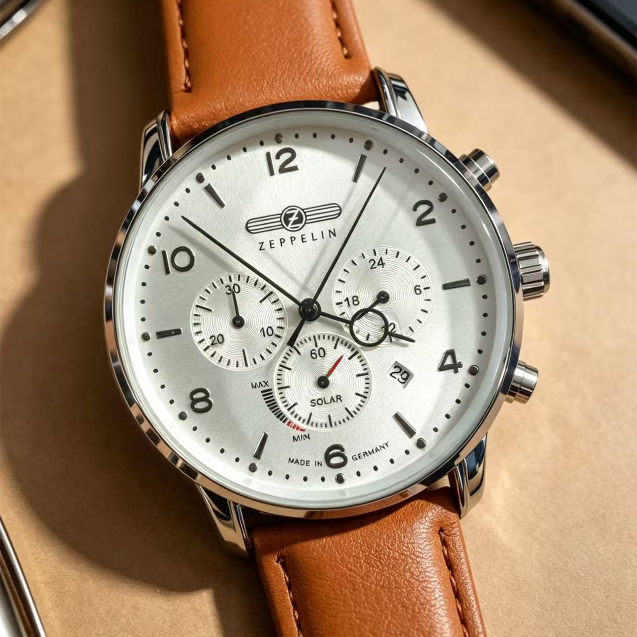 Zeppelin Airship Automatic Dat - огляд і ціна Leather Watch Band Men