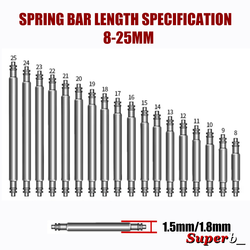 360pcs Dia 1.3mm/1.5mm/1.8mm S - огляд і ціна Spring Bar Tool Set