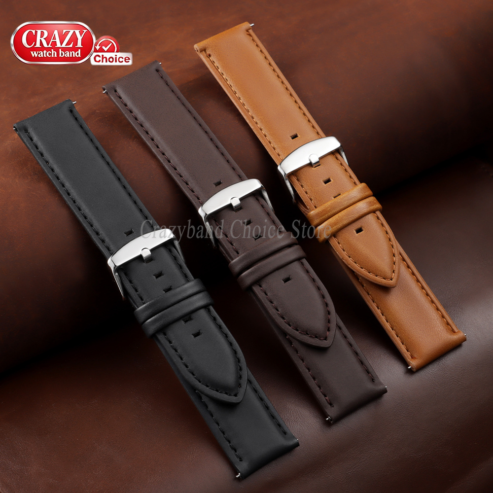 Oil Wax Cowhide Watch Band 18m - огляд і ціна Leather Strap Quick Release