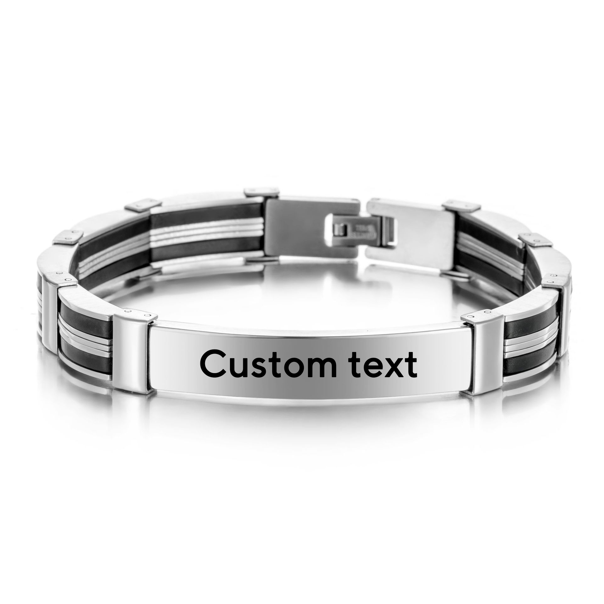 Punk Custom TEXT Name Men Stai - огляд і ціна Silicone Band Women