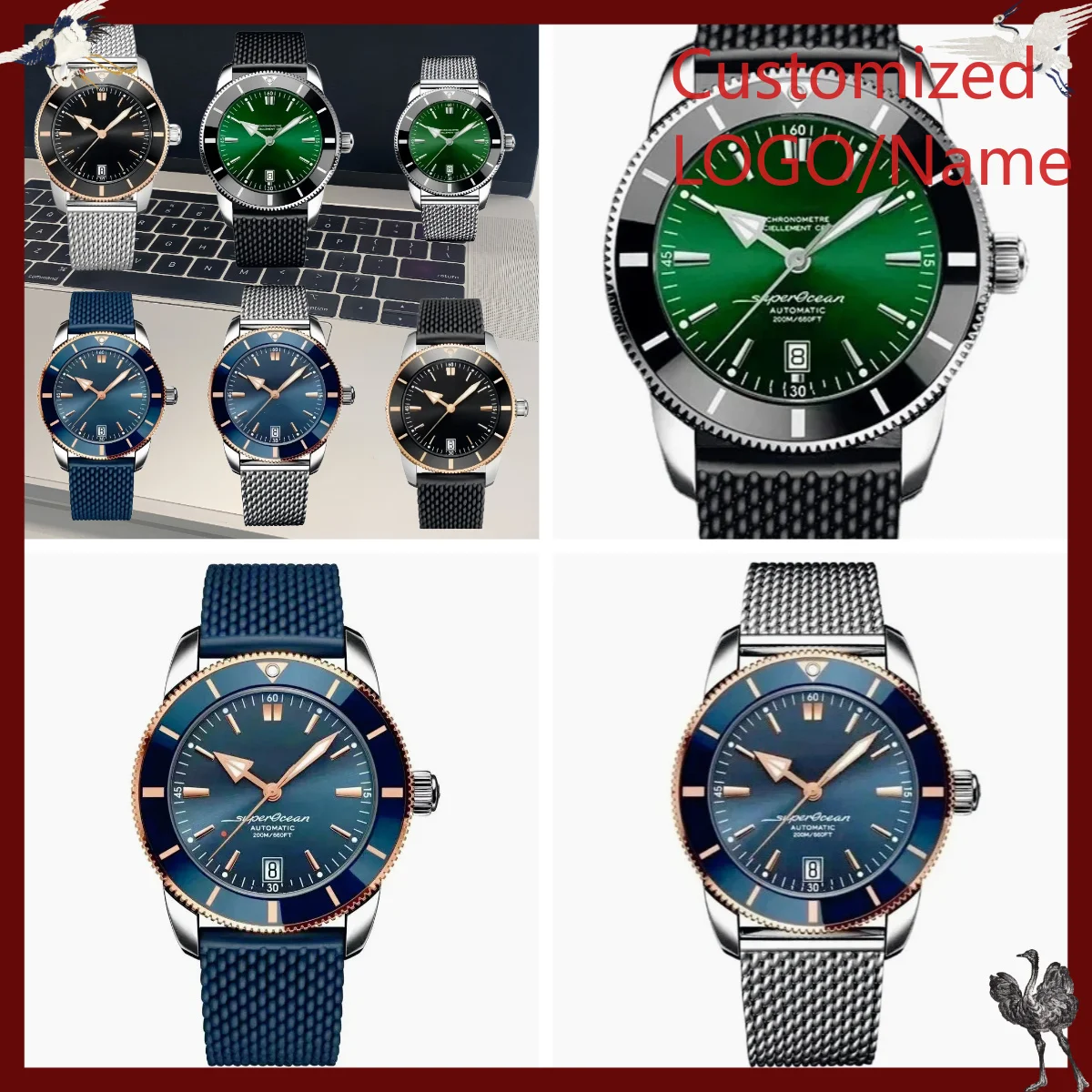 A1212 Store Customized Watches - огляд і ціна Rubber Strap Diver