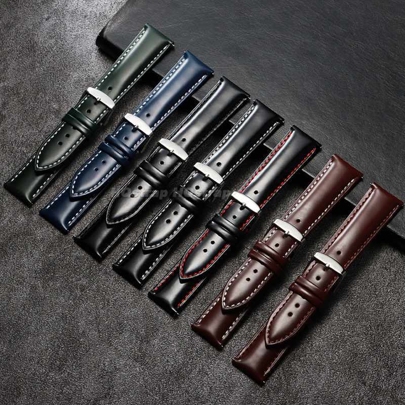 Oil Shiny Genuine Leather Stra - огляд і ціна Leather Strap Quick Release