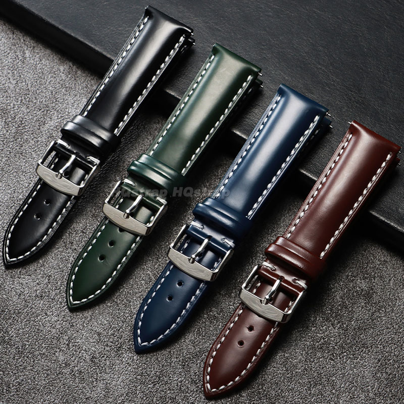 Oil Shiny Genuine Leather Stra - огляд і ціна Leather Strap Quick Release